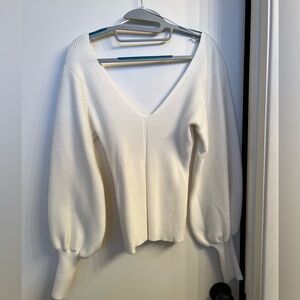 Fashion Nova White Sweater Top